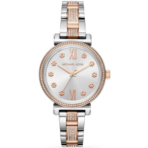 Michael Kors Ladies Sofie Two-tone Stainless Steel Crystal Watch - MK3880